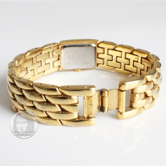 Citizen Wrist Watch Gold Metal 16 Diamond Chip Elegance 5421-H21441 Ladies Y2K - Picture 11 of 13
